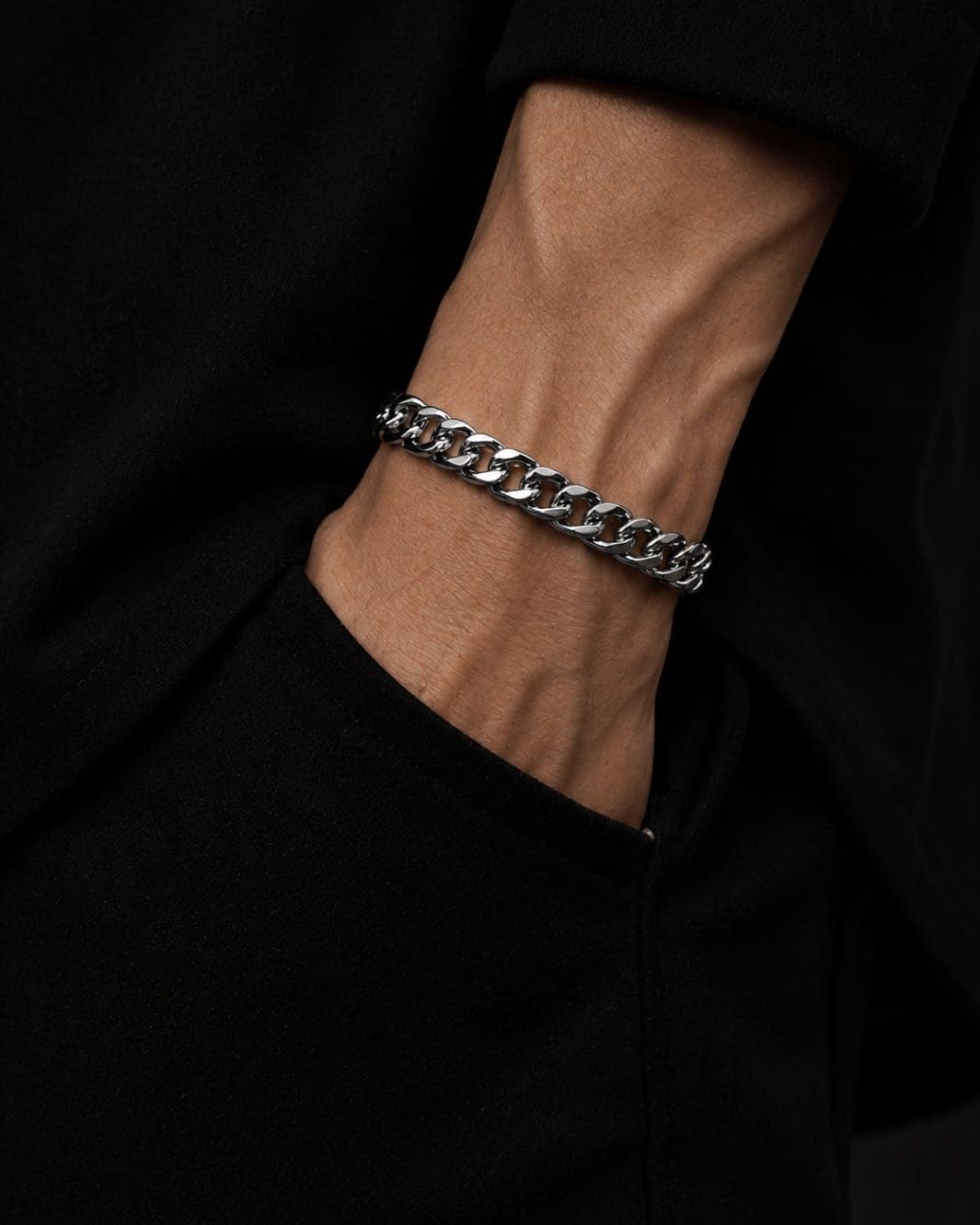 Gelang Tangan Pria Premium (Silver) - view 4
