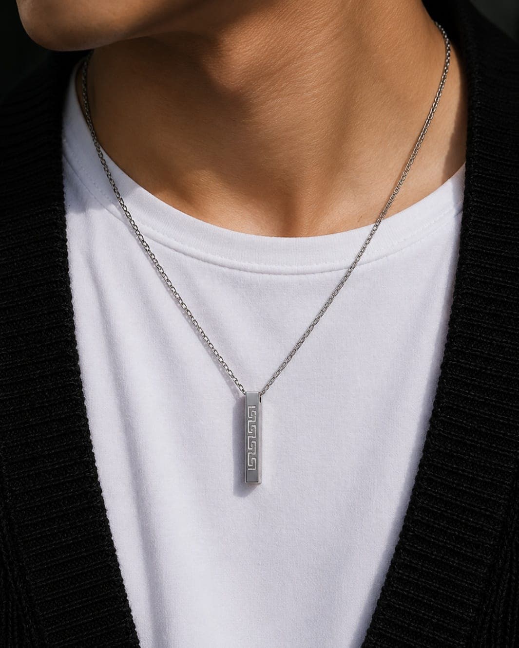Kalung Pria Minimal Bar Premium - view 4